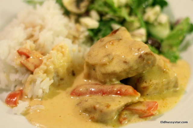 Svínalund í mango chutney rjómasósu