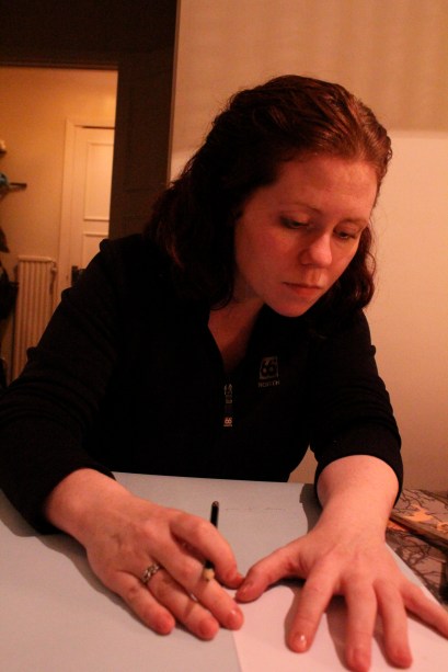 Húsið hannað og teiknað upp