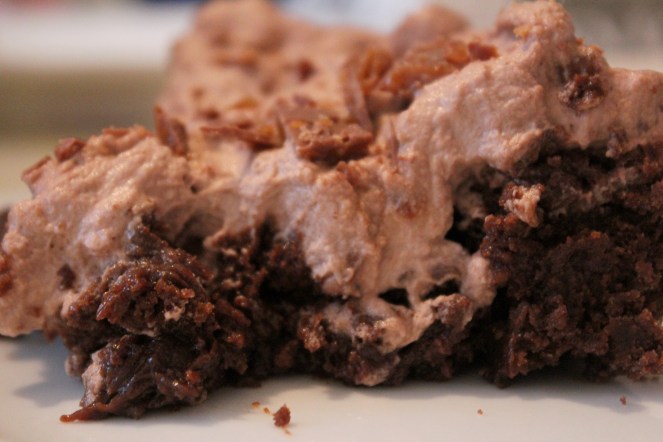 Kladdkaka með daim-súkkulaði