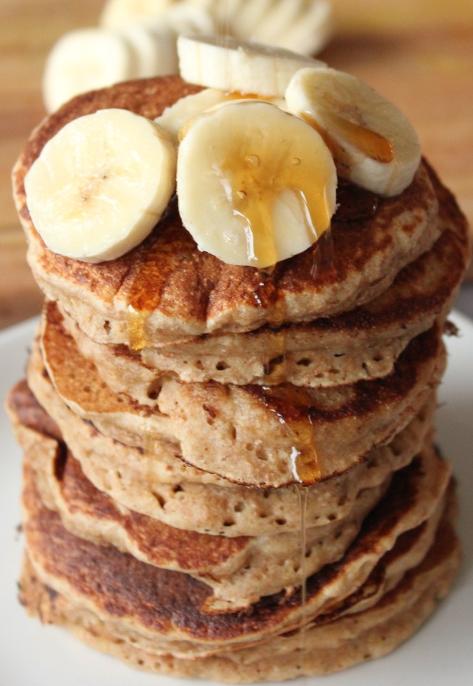 Heilhveitipönnukökur með banönum