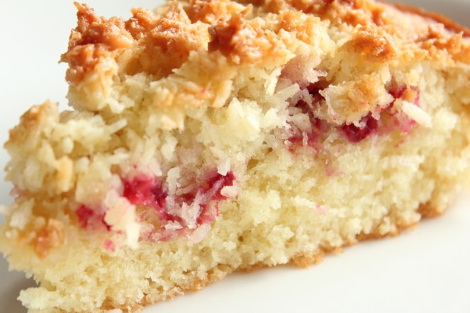 Hindberjakaka með kókos